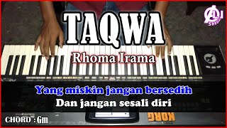 TAQWA  Rhoma irama  Karaoke Dangdut Korg Pa3x ChordampLirik [upl. by Gottfried]