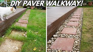 DIY How To Install A Paver Walkway For Beginners [upl. by Krisha882]