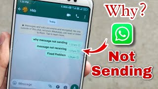 how to solve whatsapp message not sending amp receiving problem  whatsapp message not sending [upl. by Ellehsal]