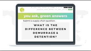 What is the Difference Between Demurrage and Detention  Green Worldwide Shipping [upl. by Eimrej]