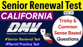 California DMV Senior Renewal Test 2024  DMV Written Test 2024 californiadmvtest [upl. by Raf675]