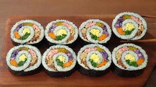 빙글빙글 예쁜 회오리 김밥 만들기  야채김밥  김밥 솜씨를 한단계 업그레드 해줘요  Korean Tornado Gimbap Vegetable Gimbap [upl. by Kabob948]