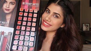 Maybelline Creamy Matte  35 Shades swatched  Malvika Sitlani [upl. by Pasho]