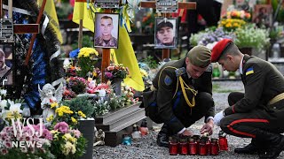 Ukraine Pays Tribute to Fallen Soldiers on Defenders Day  WSJ News [upl. by Hedveh]