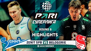 Zenit SPB vs Belogorie  Round 8  Highlights  PARI SUPER LEAGUE 20232024 [upl. by Eimareg353]