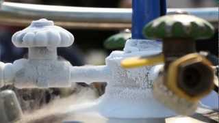 Liquid Nitrogen Pipe Freezing Demonstration in the GTA [upl. by Nibaj]