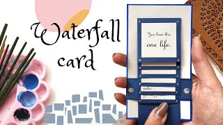 Water Fall Card waterfall greeting Card  How to make Waterfall Card Easy Step by Step Tutorial🔥 [upl. by Ebeneser]