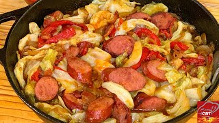 Southern Fried Cabbage Recipe  How To Make Fried Cabbage [upl. by Yentyrb615]