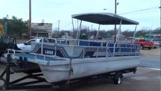 1986 LOWES 24FT PONTOON BOAT FOR SALE SEE WWW SUNSETMILAN COM [upl. by Xymenes]