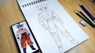 How to Draw Goku Full Body  Drawing Goku Super Saiyan  Dragon Ball Z [upl. by Sualokcin673]