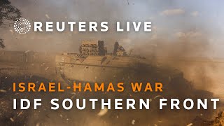 LIVE Real time view of Gaza from southern Israel [upl. by Nostrebor]