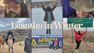 TRAVEL VLOG LESOTHO IN WINTER Afriski  Thaba Bosiu  ButhaButhe  South African Youtuber [upl. by Attenra]