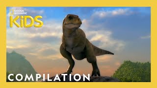 Dino Road Trip 🦖🚙  10 Minutes  Nat Geo Kids Compilation  natgeokids [upl. by Lahcear]