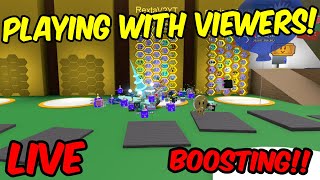 LIVE  BEE SWARM SIMULATOR  BEESMAS IS COMING  Playing With Viewers [upl. by Arihs]