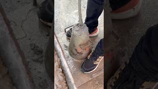 Testing Slump Concrete youtubeshorts shorts short cement construction concretelife [upl. by Acinonrev]