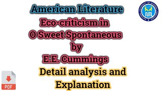 Ecocriticism in O Sweet Spontaneous [upl. by Naek575]