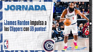 ¡Espectacular noche de James Harden [upl. by Elleirad]