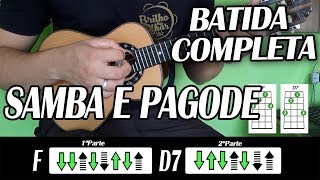 Batida de Samba e Pagode COMPLETA para CAVAQUINHO  Como tocar Cavaquinho [upl. by Dnomed872]