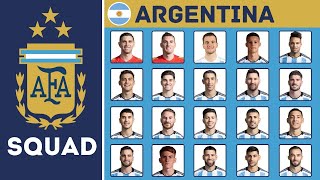 ARGENTINA Squad International Friendlies March 2024  Argentina Squad  FootWorld [upl. by Eniffit]