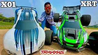 RC Traxxas XO1 Vs Traxxas Speed King XRT Monster Car Fight  Chatpat toy tv [upl. by Artema639]