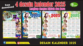 4 DESAIN KALENDER TAHUN 2025 LENGKAP DENGAN HIJRIAH DAN JAWA [upl. by Ynnavoj502]