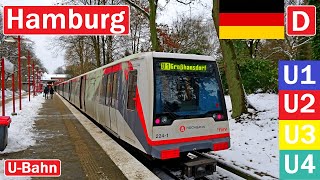 HAMBURG METRO  Hamburg UBahn 2023 4K [upl. by Pronty]