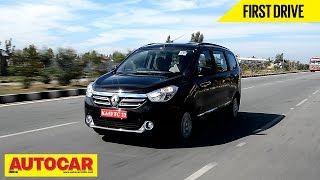 2015 Renault Lodgy MPV  First Drive Video Review  Autocar India [upl. by Oalsinatse]