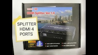 Splitter hdmi 4 ports كيفية تركيب [upl. by Niabi]