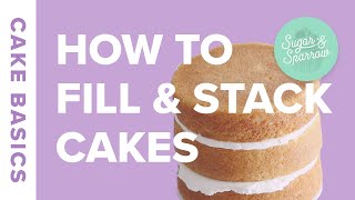 How to Fill and Stack Cake Layers  Cake Basics [upl. by Gleeson]