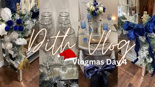 Vlogmas Day 4 Decorating The Dining Room • Modern Glam • Apartment Living • Decorate With Me [upl. by Ahsikar]