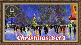 Framed Christmas Art  Set 1 6 Images  1 Hour [upl. by Mayap796]