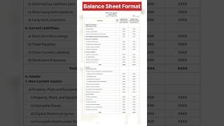 Balance Sheet Format [upl. by Tewfik]