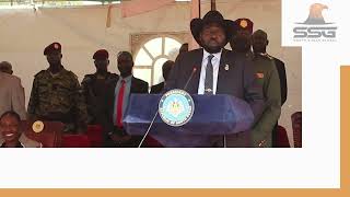 President Kiir tells SSPDF peacekeepers to DR Congo not to rape or loot but to fulfill peace mission [upl. by Nirrat]