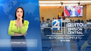 Noticiero de Quito Emisión Central 231024 [upl. by Aerbua]