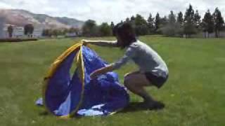 Pop up family tent instructions [upl. by Idissak]