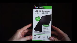 ICY BOX IB223U3aB External enclosure for 25quot SATA HDDSSD Unboxing [upl. by Miof Mela]