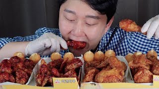 ～MUKBANG～가성비 치킨 등장 치킨마루 신메뉴 빠사칸레드 빠사칸허니 치즈감자볼과 함께 리얼사운드 소리 먹방 bd ChickenMaru Crispy Chicken ASMR [upl. by Reiser755]