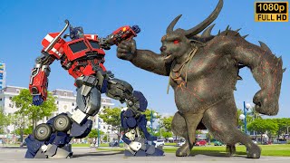 Rise Of The Beasts  Optimus Prime vs Monster Full Fight Scene  Paramount Pictures HD [upl. by Aromas]