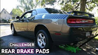 REAR BRAKE PAD REPLACEMENT DODGE CHALLENGER [upl. by Aleakim]