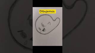 Como dibujar a Boo  Mario Bross shorts comodibujaraboo howtodraw drawing art fyp viral yt [upl. by Dulcinea]