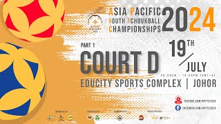 Asia Pacific Youth Tchoukball Championships 2024  Day 1  Part 1 （Court D） [upl. by Hank]