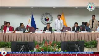 SIXTH JOINT PUBLIC HEARING OF THE HOUSE QUADCOMMITTEE Part 2 [upl. by Fenwick]