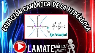 ECUACIÓN CANÓNICA DE UNA HIPÉRBOLA CON CENTRO EN 00 Y EJE PRINCIPAL quot X quot [upl. by Aernda]