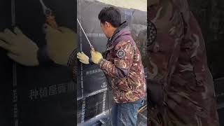 Insulation waterproof wall installation [upl. by Anegroeg]