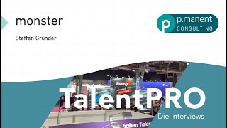 🎤 Interview mit Steffen Günder von Monster auf der TalentPRO in München 🎤 [upl. by Alue366]