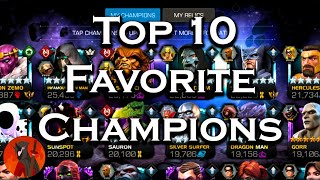 Top 10 Favorite Champions  Marvel Contest of Champions [upl. by Herta]