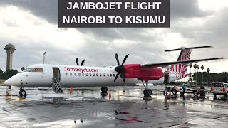 Nairobi to Kisumu Jambojet Flight Kenya  FULL flight  Silent Travel  Aerial Views [upl. by Sadnac793]