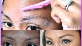 HOW TO USE A BROW RAZOR to ARCH GROOM SHAPE EYEBROWS [upl. by Angid]