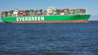 Stunning Footage of the Massive Evergreen Container Ship in the North Sea [upl. by Venable332]