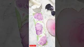 Bookmark de Peonias en Acuarelas muy fácil acuarelas watercolors painting bookmark shorts [upl. by Yllitnahc]